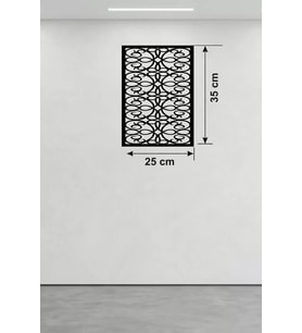 Sarmaşık Yaprak Motifli Ahşap Duvar Tablosu - 25X35 Cm Kesim Dekoratif Pano