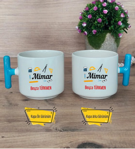 Mimar Kupa Bardak T Mavi Kulplu Mimarlar Günü Hediyesi