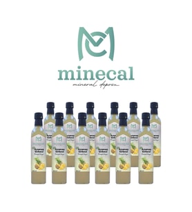 Minecal Ananas Sirkesi 12x500 ml – %100 Katkısız Doğal  Şekersiz  Koruyucu Içermez
