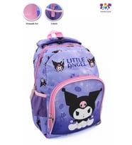 2 Gözlü Little Angle Kuromi Anaokulu Çantası - Çocuk Çanta - Kreş Çantası - Kuromi Çanta (Mor)