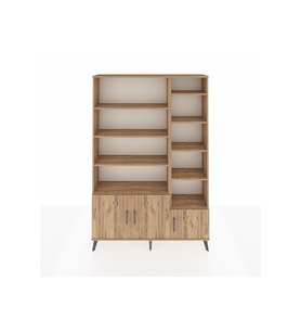 Arges Gardrop 10 Raflı 3 Kapaklı 132x30x195 Çam-Çam