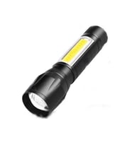 PT-4140 3 Mod Şarjlı 3 Watt 600 Lümen Süper Parlak Cob LED El Feneri Zoomlu Flaşörlü Polis Fen