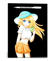 Siyah Sayfalı Defter A4-A5 Anime (60 Sayfa) Beyaz Kalem Hediyeli