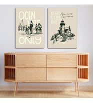 2'li Okyanus Model Dekoratif Kanvas Tablo Seti 5 - Modern Duvar Sanatı Dekoru 2 Parça Tablo