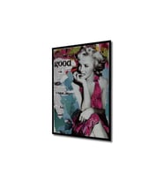 Çerçeve Görünümlü Dekoratif Ahşap Kare Marilyn Monroe Tablosu Ev/Ofis/İşyeri Tablo