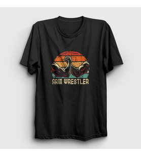Presmono Unisex Siyah Arm Wrestler Bilek Güreşi T-Shirt 495281tt