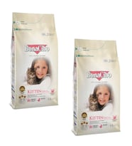 BonaCibo Kitten Tavuklu (Hamsi ve Pirinç eşliğinde) Yavru Kedi Maması 1,5 Kg Orjinal Paket x 2 Adet