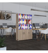 Kenzlife klasör dolabı kilitli alpdem crd 175*120*30 klasörlük kitaplık ofis arkalıksız