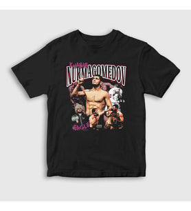 Presmono Unisex Çocuk Siyah Punch Güreş Ufc Mma Khabib Nurmagomedov T-Shirt 513439tt