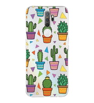 PrintiFy Oppo A5 2020 ile Uyumlu Water Color 4  Kamera Korumalı Şeffaf  Kılıf