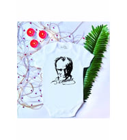 Unisex Bebek Baskılı Atatürk %100 Pamuklu Çıtçıtlı Body Zıbın