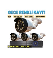 VisionGuard Sapphire-4 AI Destekli Full Color 1080P Gece Renkli 4'lü Entegre Güvenlik Zırhı