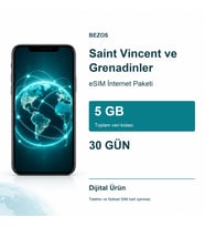 Northcity Saint Vincent ve Grenadinler eSIM İnternet Paketi 5 GB 30 Gün