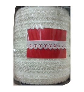 Çamaşır Lastiği Dantelli 1 Cm 1 Metre Kırık Beyaz