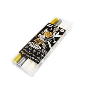 Maxx Metalik Twin Marker Kalem 4 lü Çift Taraflı Markör Cs-H886