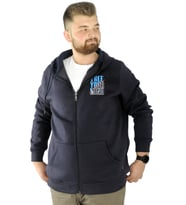 Mode XL Erkek Sweat Fermuarlı Free Your Mind 22536 Lacivert