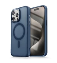Coverzone Apple iPhone 14 Pro Max ile uyumlu Arkas? Mat Transparan Buzlu Magsafe ile uyumlu Kamera �?k?nt? 2mm Korumal? Impact Matte Protect?on K?l?f Lacivert