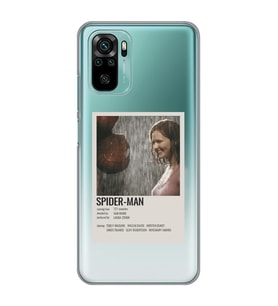 Xiaomi Redmi Note 10 / Note 10S Uyumlu Spider Man Poster Tasarımlı Şeffaf Telefon Kılıfı