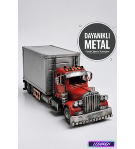 Dekoratif Metal Tır Maketi Hediyelik Oyuncak Ev Ofis Masaüstü Dekor Biblo C0179