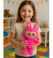Peluş  Pembe Labubu Oyuncak 30 cm