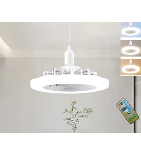 CATA CT-1153 Poyraz 42W Fanlı Dimmerli LED Ampul E27 Duy, 3 Renk Ayarlı Beyaz Işık (3200K-4000K-6400K) Vantilatörlü Aydınlatma