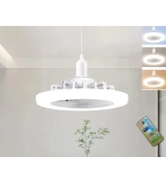 CATA CT-1153 Poyraz 42W Fanlı Dimmerli LED Ampul E27 Duy, 3 Renk Ayarlı Beyaz Işık (3200K-4000K-6400K) Vantilatörlü Aydınlatma