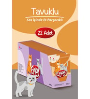 Enjoy Tavuk Etli Kedi Pouch Yaş Mama 85Gr x 22 Adet
