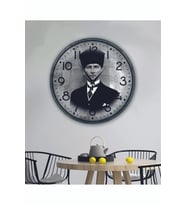 bilge Tasarım ATATÜRK temalı Duvar Saati 35 x 35 CM (Karışık)