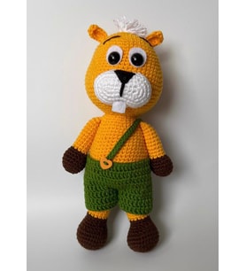Sevimli Kunduz Amigurumi Organik Oyuncak