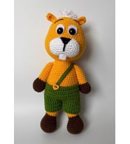 Sevimli Kunduz Amigurumi Organik Oyuncak