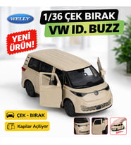 1/36 Çek Bırak Volkswagen ID. Buzz  Die-Cast Model Araba  Açılır Kapılı (Krem)