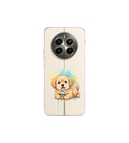 Realme 12 Pro Plus ile Uyumlu Splash Köpek Tasarımlı Şeffaf Silikon Kılıf