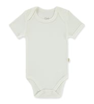 Civil Baby Düz Kısa Kol Çıtçıtlı Badi - Beyaz