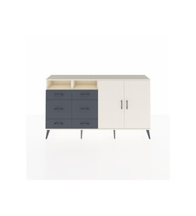 Arges Konsol 4 Raflı 6 Çekmeceli 2 Kapaklı 176x30x99 Aytaşı-Aytaşı/Antrasit
