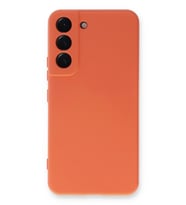 Galaxy S23 Kılıf Nano içi Kadife Silikon - Turuncu