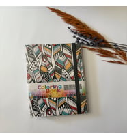 Adalinhome Atakids Lizy Kuru Boyalı Mandala Boyama Defteri  19 x 11 cm  40 Yaprak  12 Renk Kuru Boya (Çok Renkli-Naturel)