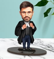 Kişiye Özel Hakim 3 Tasarımlı Karikatür Biblo