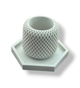 Dekoratif Desenli Vazo, çiçeklik ,mumluk,Saksılık