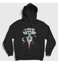 Presmono Unisex Siyah Hattori Tsugumi Anime Orient Kapüşonlu Sweatshirt 485017tt