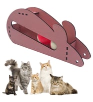 Roichil® Fare Kedi Oyunu Ahşap 2 Toplu Kedi Oyuncağı Tahta Kedi Oyunu Tahta Fare Ve Toplu Oyuncak