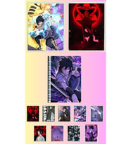 Sasuke Uchiha Poster A3 ,2 adet defter A4 1adet , fotokart 9 adet