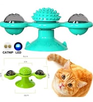Catnipli Kedi Oyuncağı Kedi Dikkat Oyunu Led Işıklı Dönen Kedi Oyuncağı Vantuzlu Kedi Oyun Yeni Ürün (Karışık)