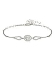 Gümüş Rodyum Oval Baget Bileklik