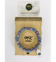 MK TASARIM  GERÇEK MOR KUVARS TAŞI BİLEKLİK MK.028.7