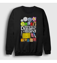 Presmono Unisex Beyaz Bfdi Battle For Dream Island Sweatshirt 531752tt (Siyah)