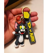Tom ve Jerry Sevimli Kedi Tom Silikon Anahtarlık – Çanta & Araba Süsü