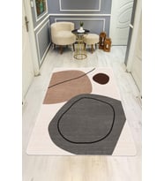 Modern Desenli Dijital Baskı Kaymaz Taban Halı H1116