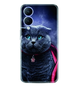 Vivo Y17S Kılıf Silikon Desen Özel Seri Super Cat 1666