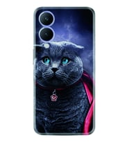 Vivo Y17S Kılıf Silikon Desen Özel Seri Super Cat 1666