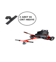 Tüm Modeller Ile Uyumludur Hoverkart Elektrikli Kaykay Hoverboard Aparatı(2 Adet Yedek Cırt Hediye) (Açık Kırmızı)